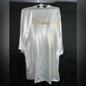 Bride satin robe